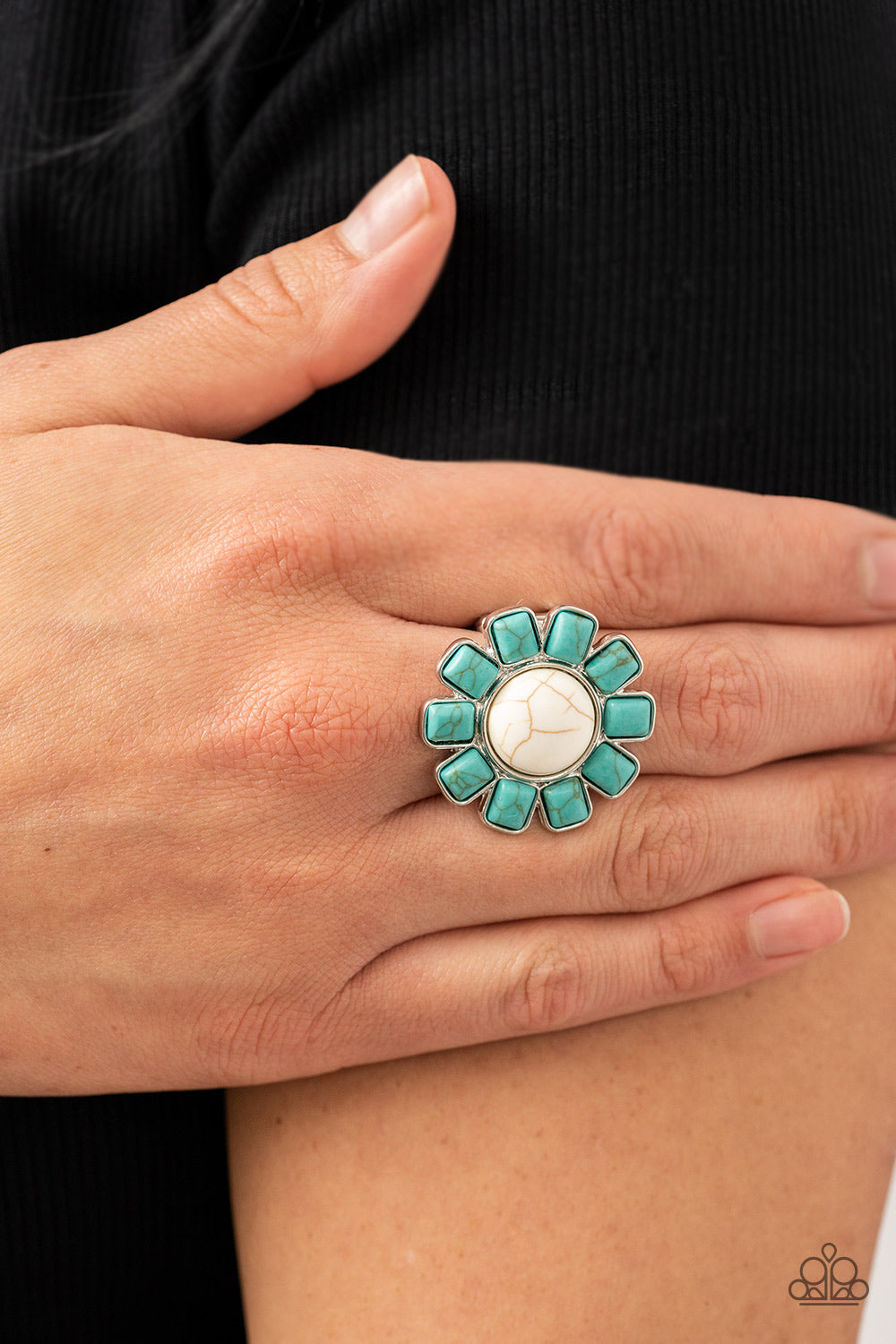 Paparazzi Mojave Marigold White Ring - P4WH-WTXX-161XX