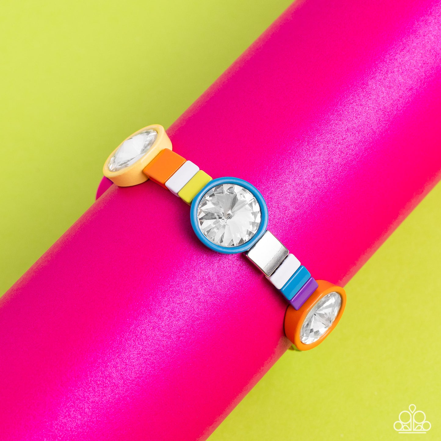 Paparazzi Multicolored Madness Multi Stretch Bracelet Life of the Party March 2023 - P9ST-MTXX-038XX
