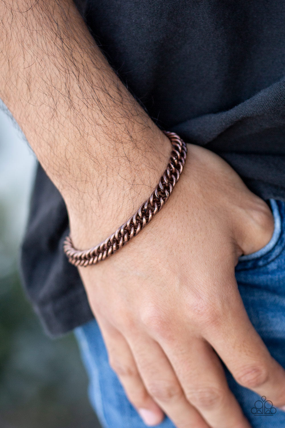 Paparazzi Next Man Up Copper Men's Clasp Bracelet - P9MN-URCP-009XX