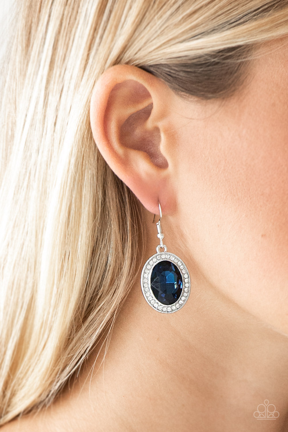 Paparazzi Only Fame In Town Blue Fishhook Earrings - P5RE-BLXX-135XX