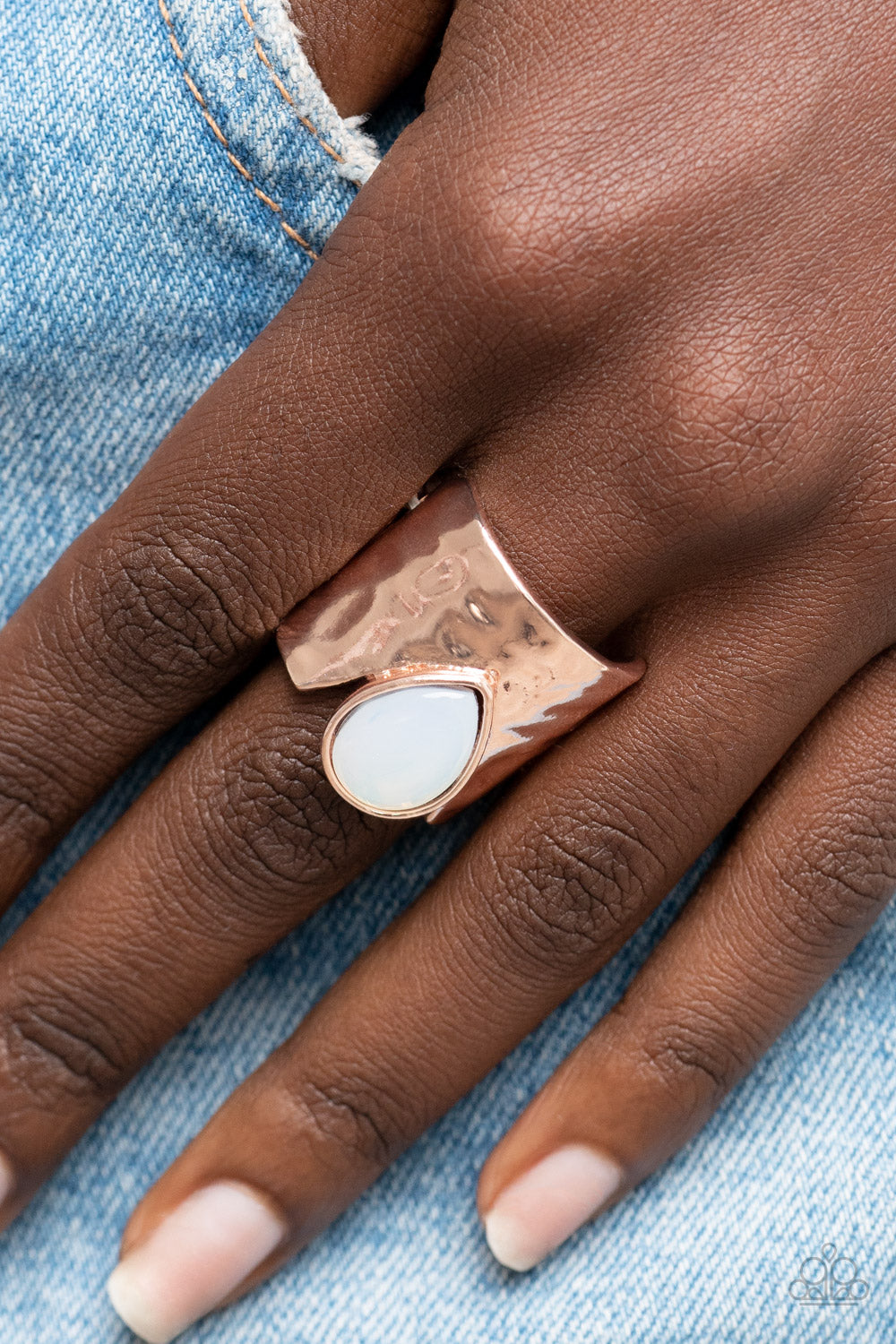 Paparazzi Optimistically Oracle Rose Gold Ring - P4SE-GDRS-047XX