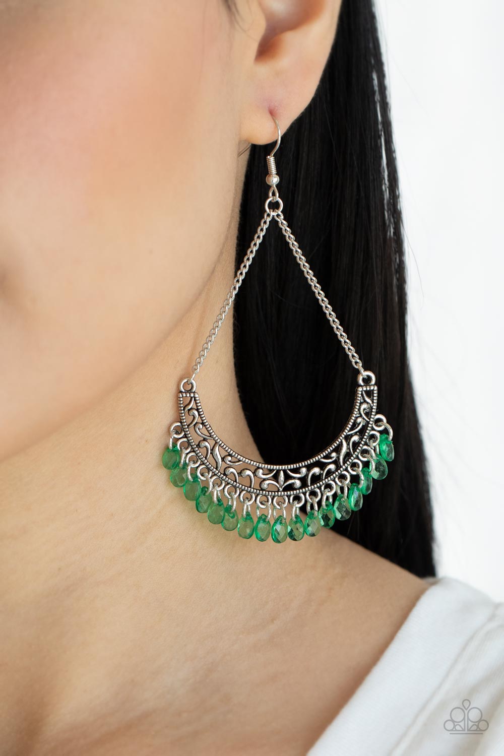 Paparazzi Orchard Odyssey Green Fishhook Earrings