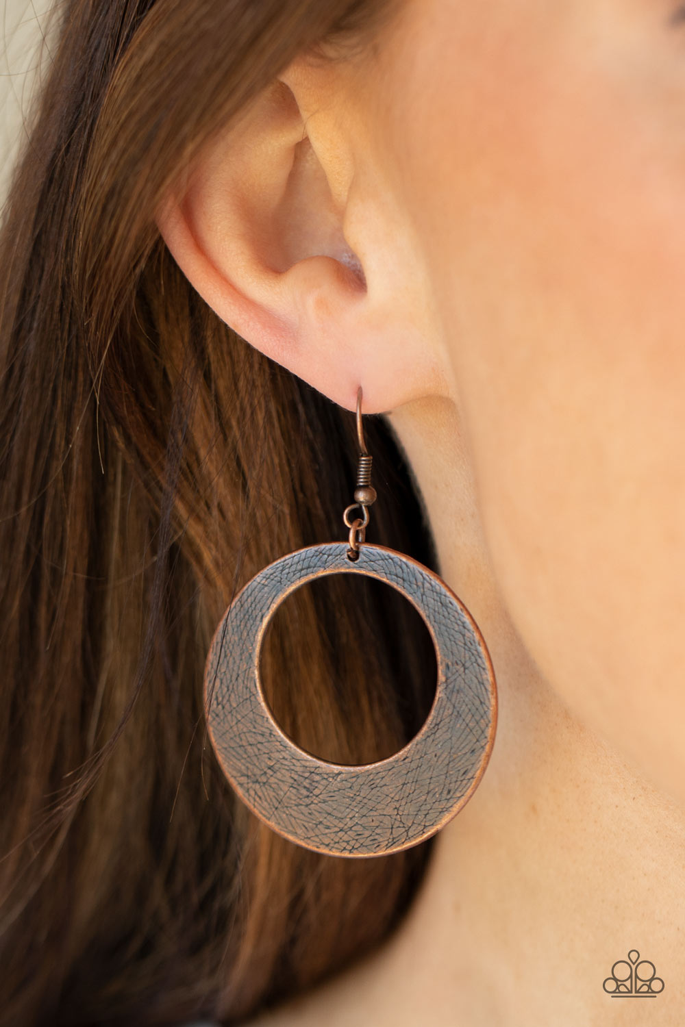 Paparazzi Outer Plains Copper Fishhook Earrings - P5BA-CPXX-061XX