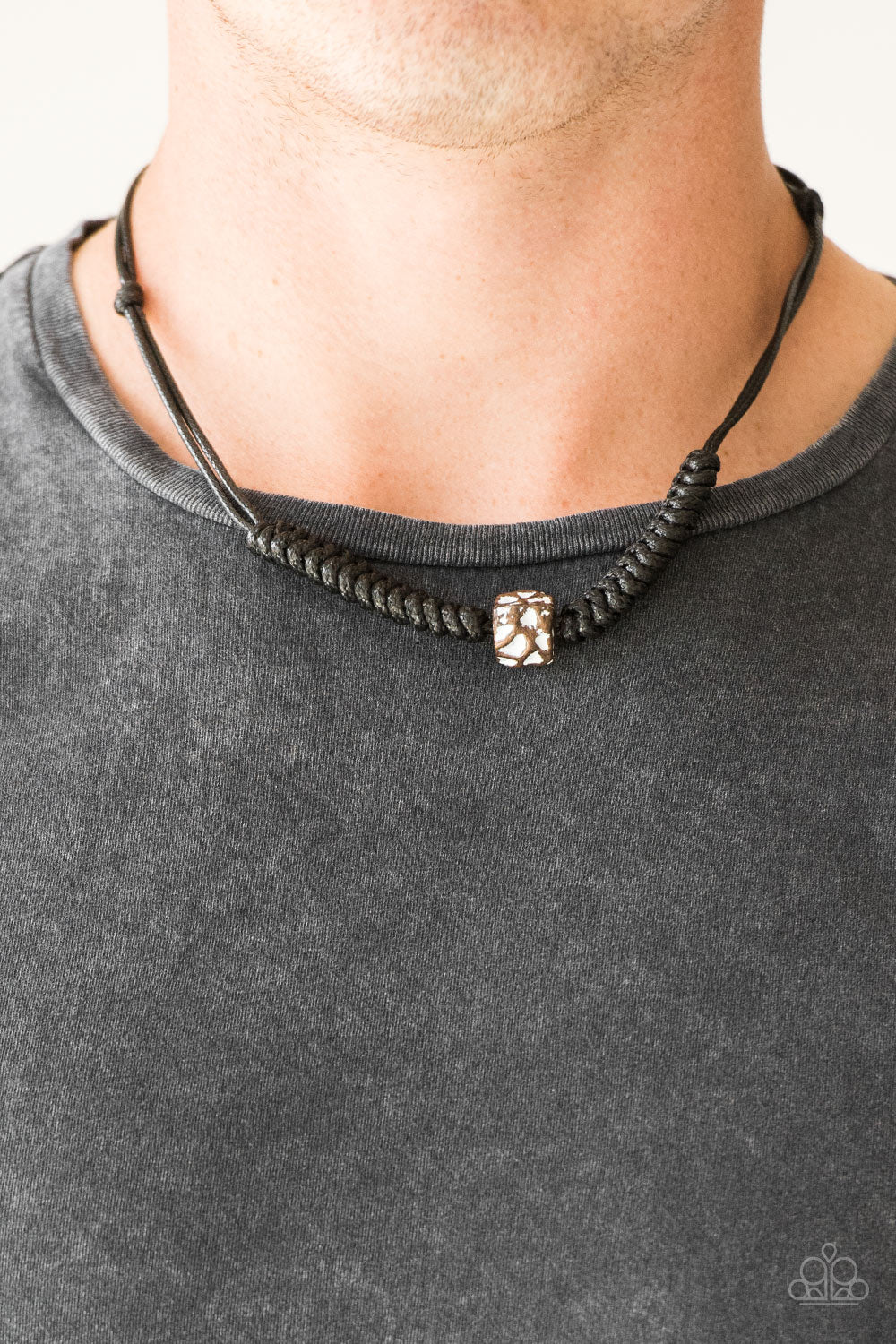 Paparazzi Pacific Pioneer Black Men's Short Necklace - P2UR-BKXX-128XX