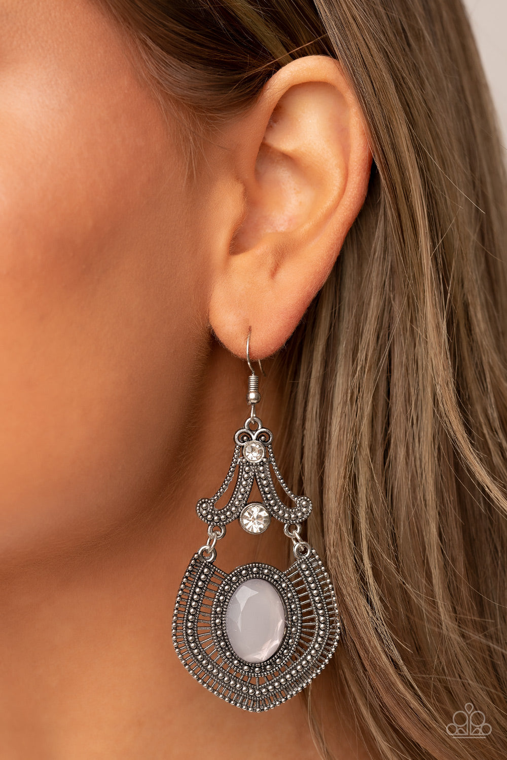 Paparazzi Panama Palace Silver Fishhook Earrings - P5ST-SVXX-048XX
