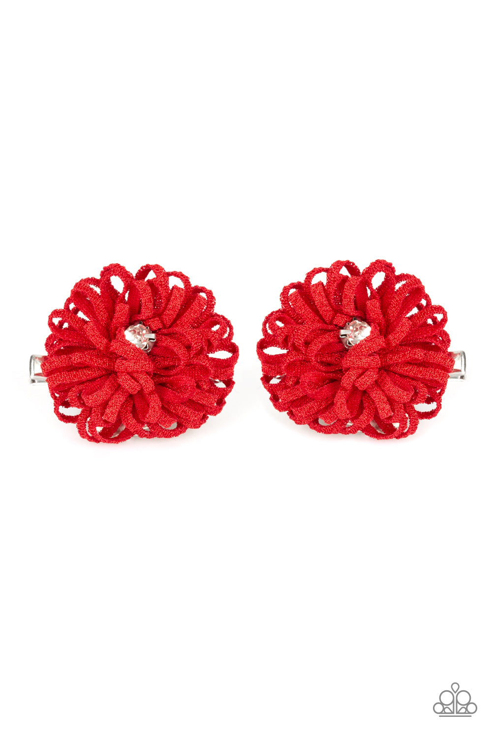 Paparazzi Peppy In Petunias Red Hairbow Duo - P7SS-RDXX-070XX