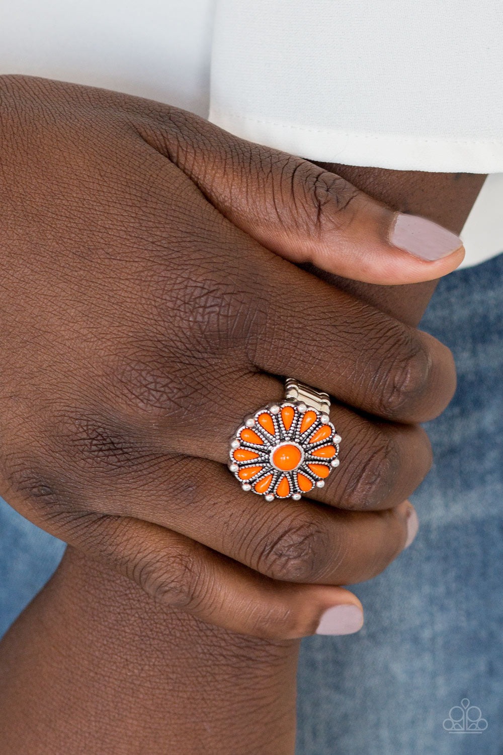 Paparazzi Poppy Pop-tastic Orange Ring - P4WH-OGXX-095XX