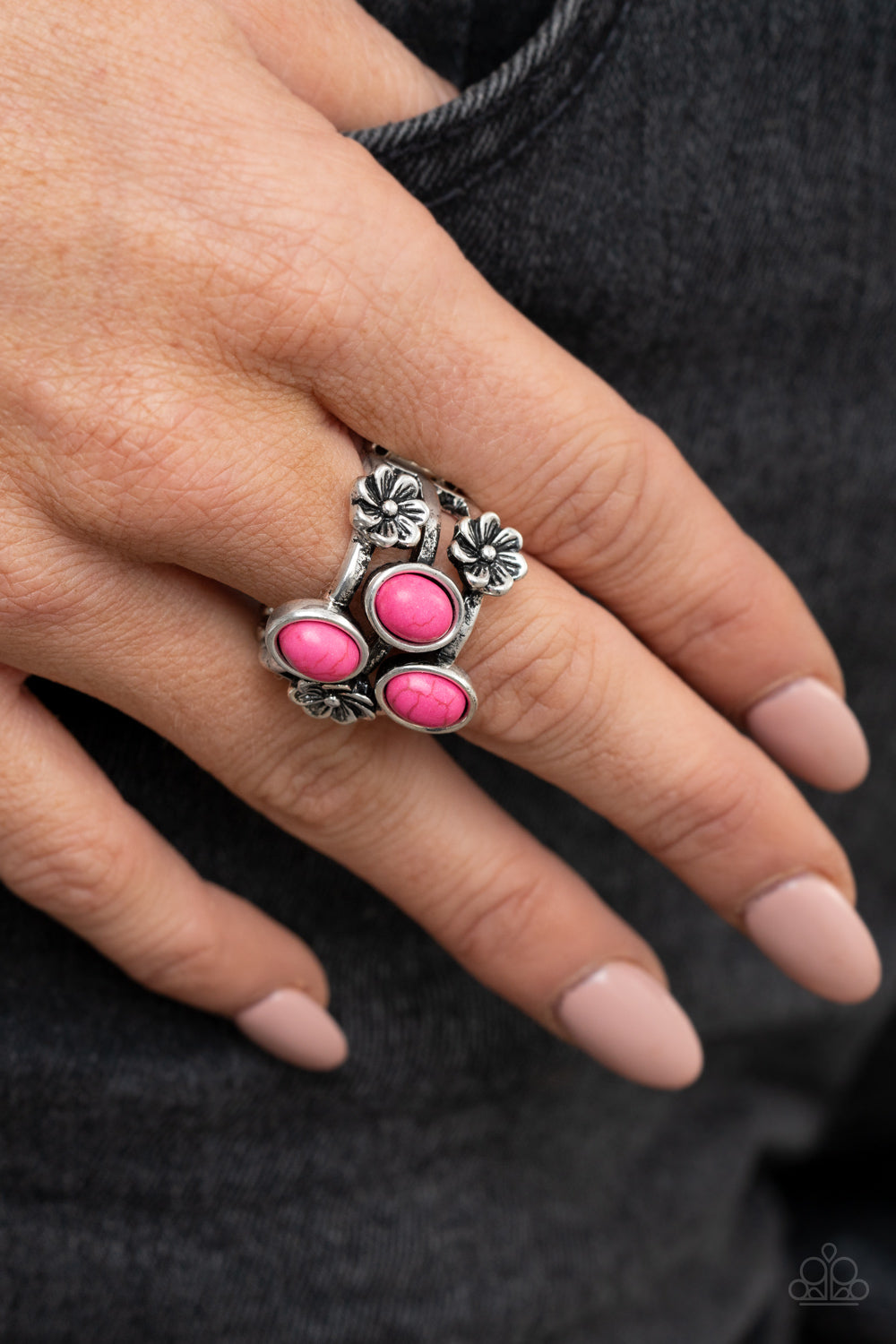 Paparazzi Primitive Paradise Pink Stone Ring