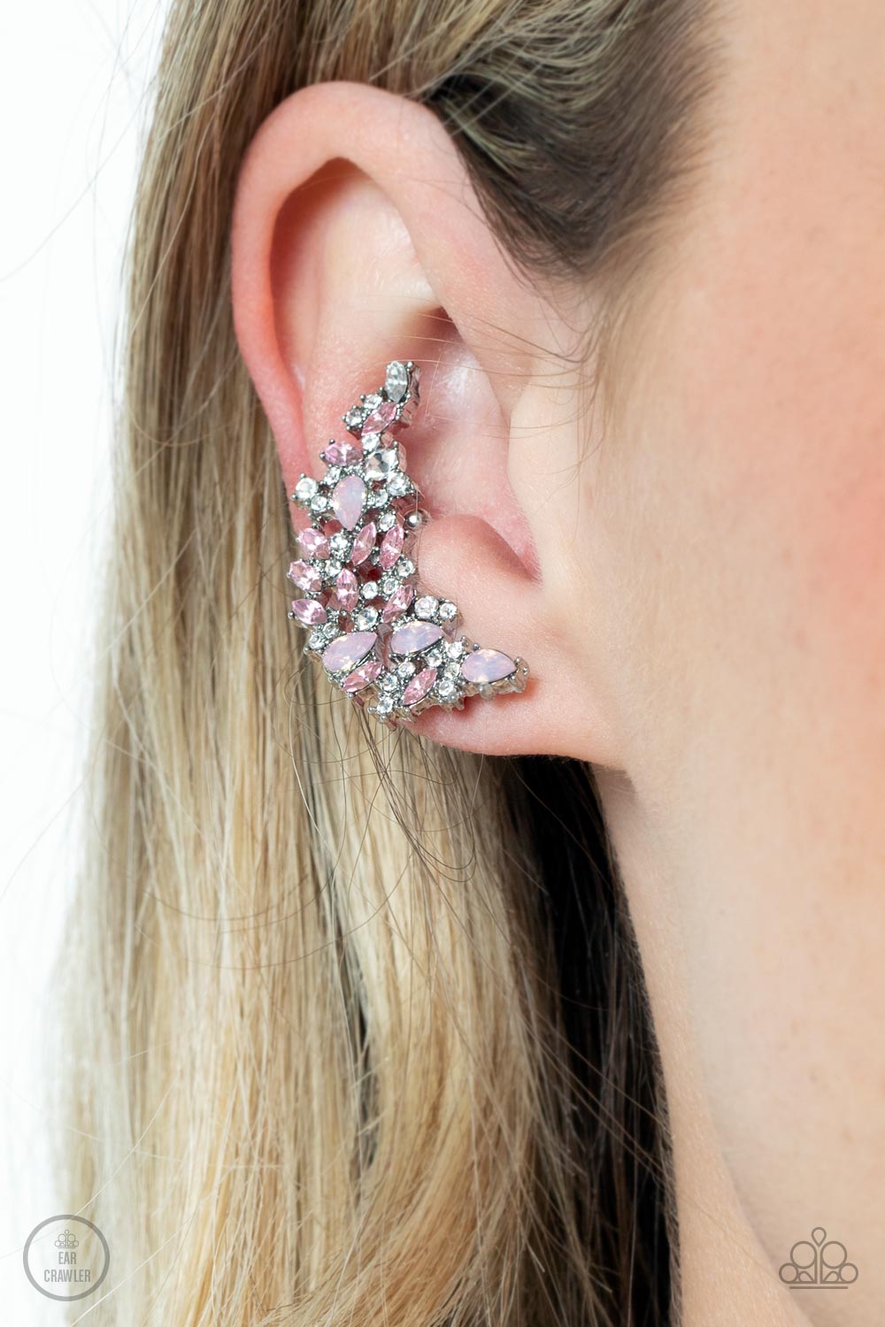 Paparazzi Prismatically Panoramic Pink Ear Crawler Earrings - P5PO-CRPK-078XX