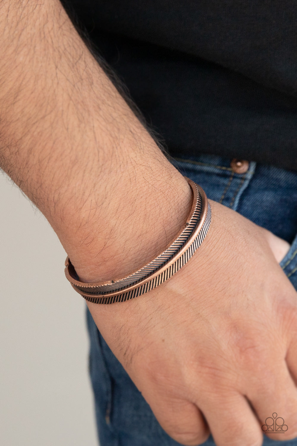 Paparazzi QUILL-Call Copper Men's Cuff Bracelet - P9MN-CPCF-004XX
