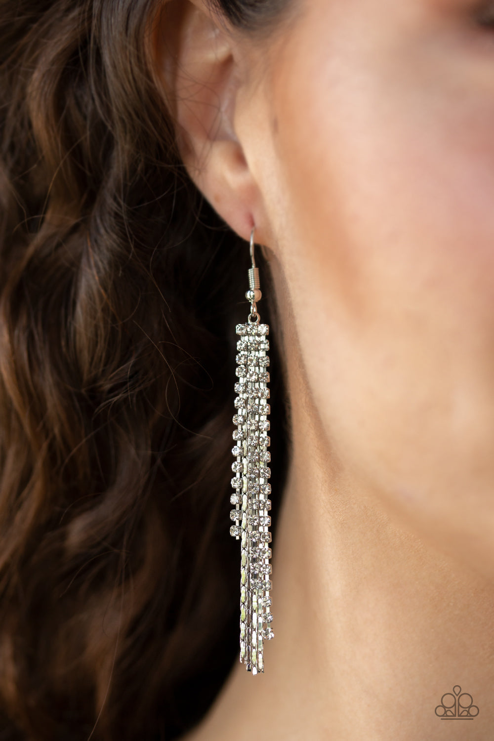 Paparazzi Red Carpet Bombshell White Fishhook Earrings