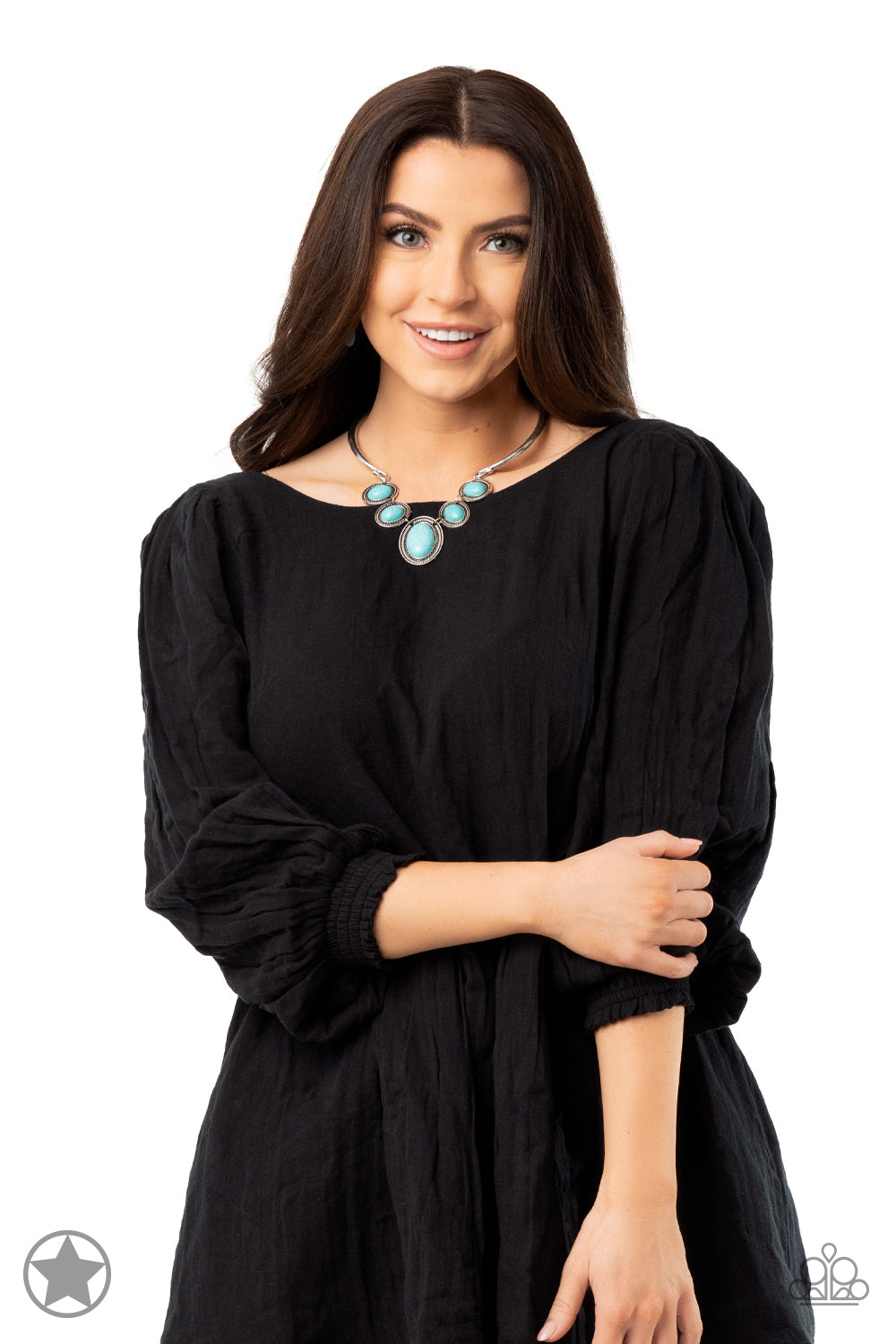 Paparazzi River Ride Blue Blockbuster Short Necklace