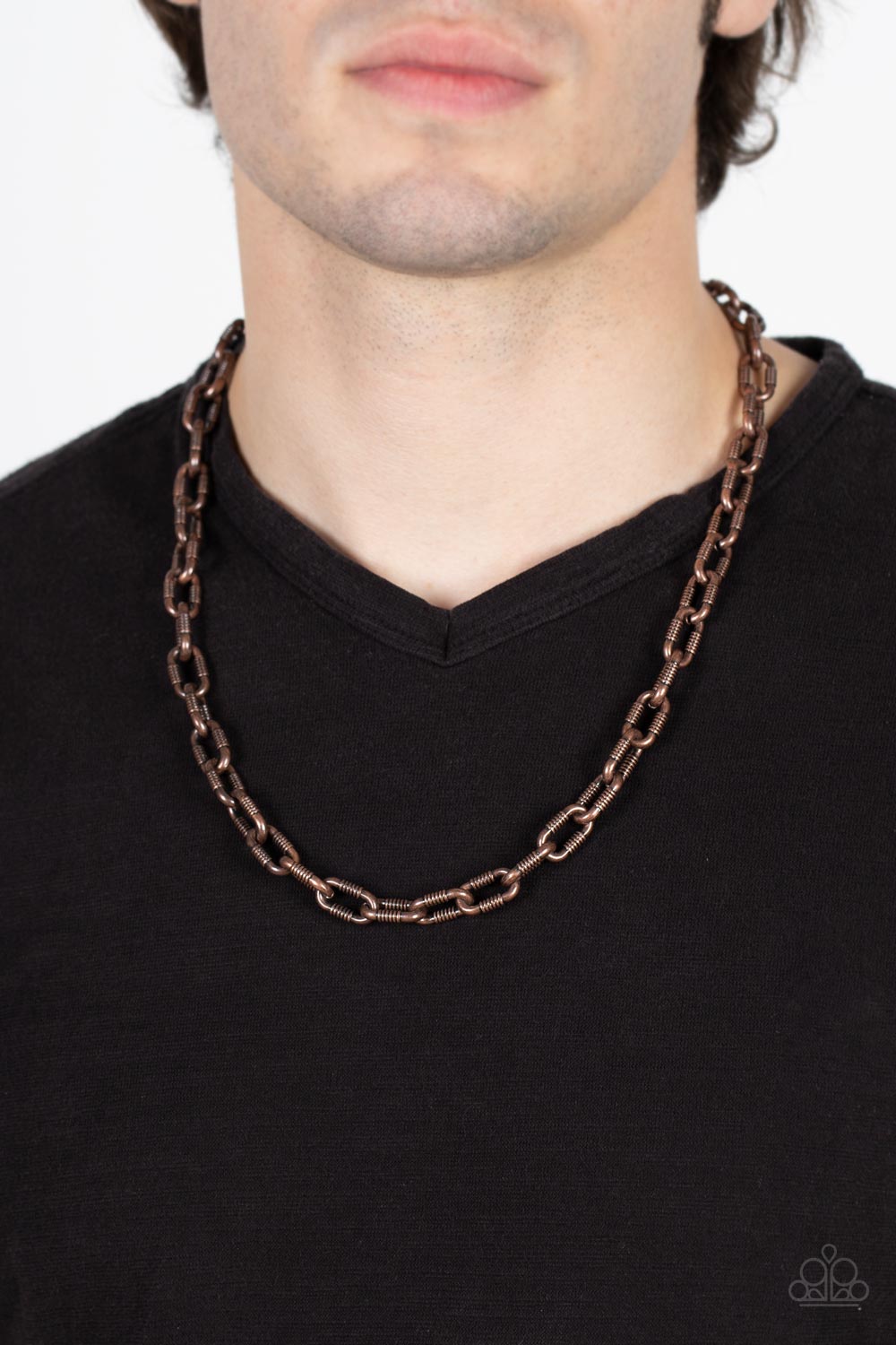 Paparazzi Rural Recruit Copper Men's Short Necklace