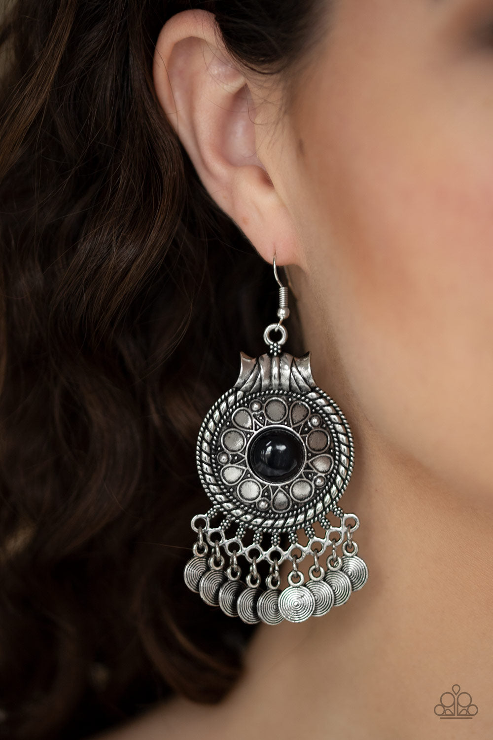 Paparazzi Rural Rhythm Black Fishhook Earrings - P5ST-BKXX-006XX