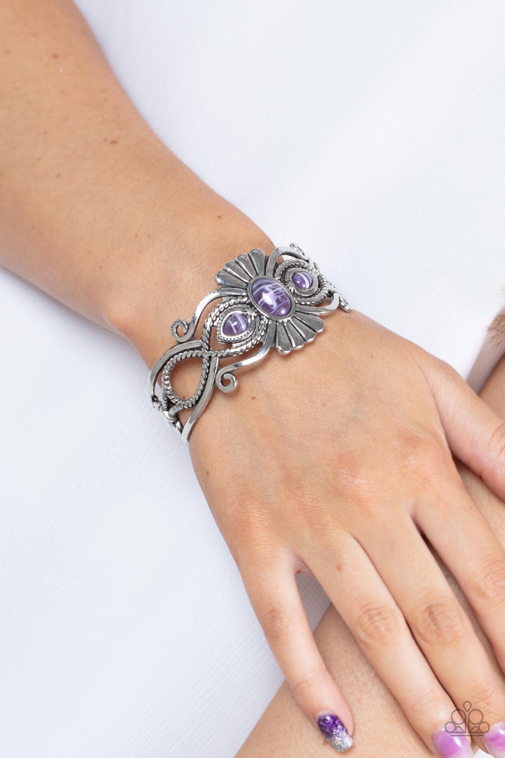 Paparazzi Rural Rumination Purple Cuff Bracelet - P9SE-PRXX-170XX