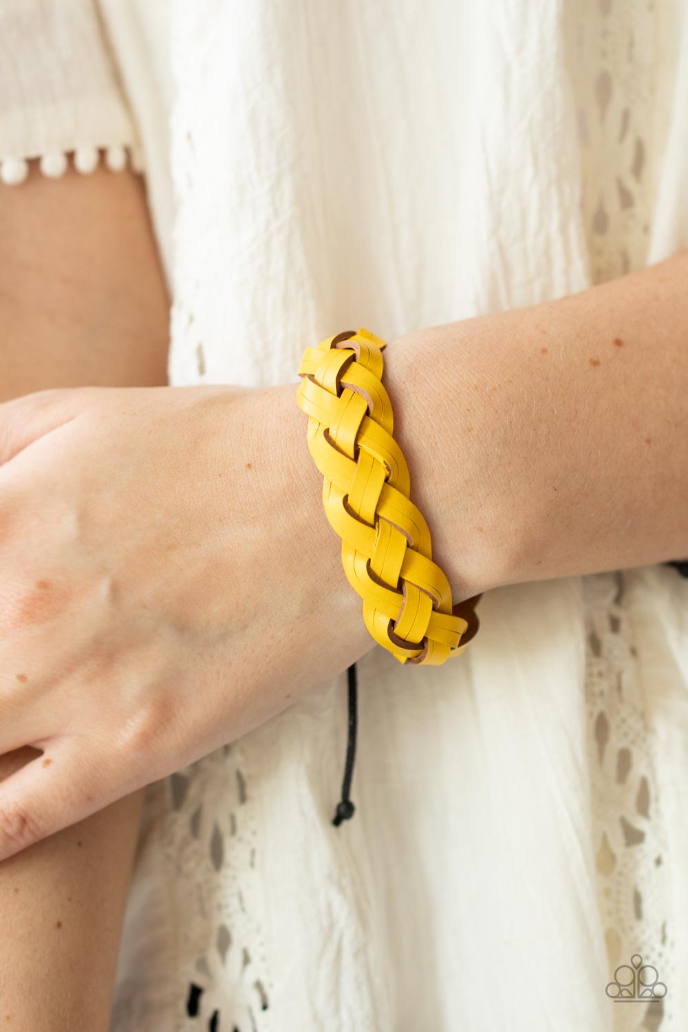 Paparazzi SoCal Summer Yellow Sliding Knot Bracelet