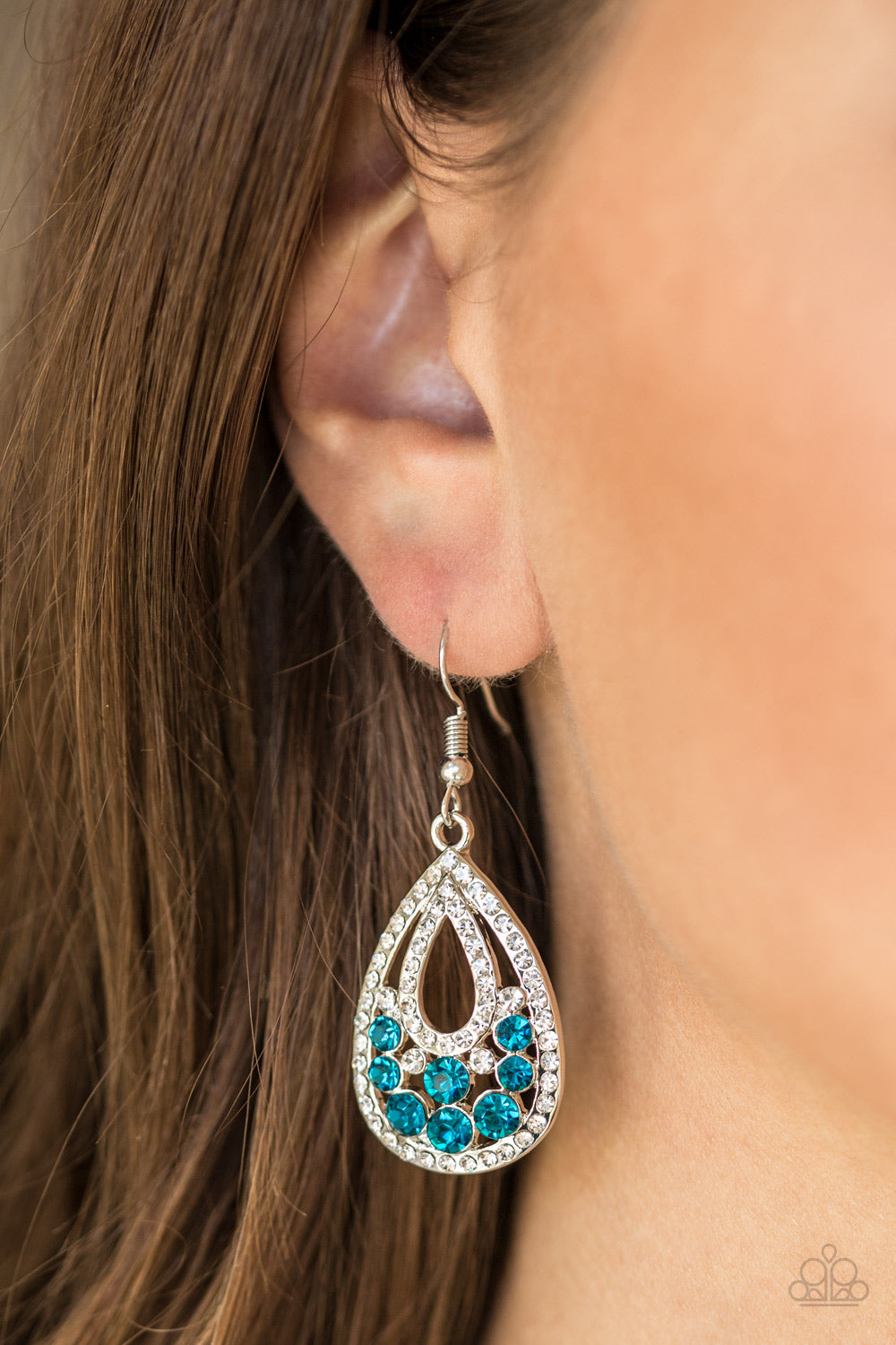 Paparazzi Sparkling Stardom Blue Fishhook Earrings - P5RE-BLXX-145XX