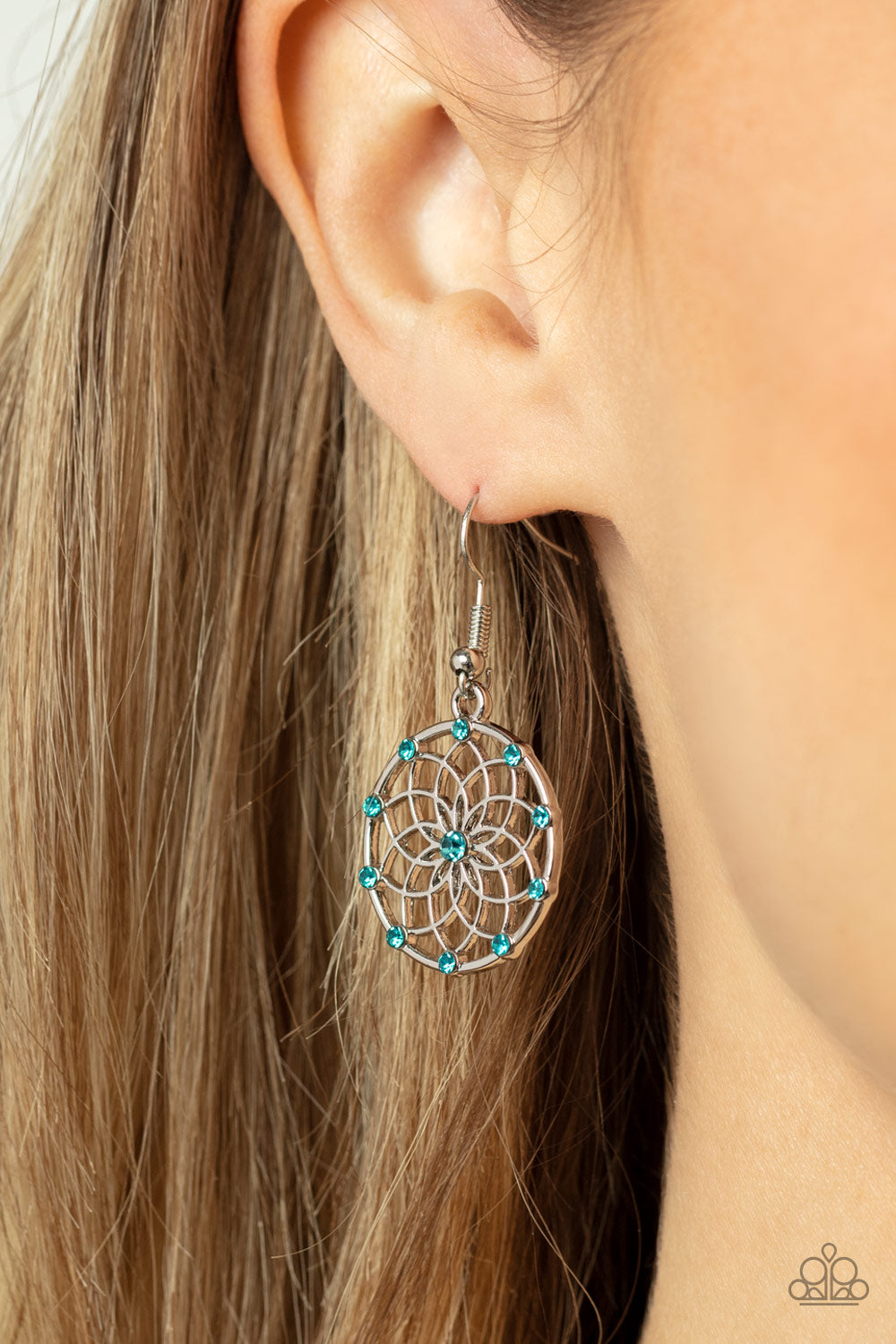 Paparazzi Springtime Salutations Blue Fishhook Earrings - P5RE-BLXX-273XX