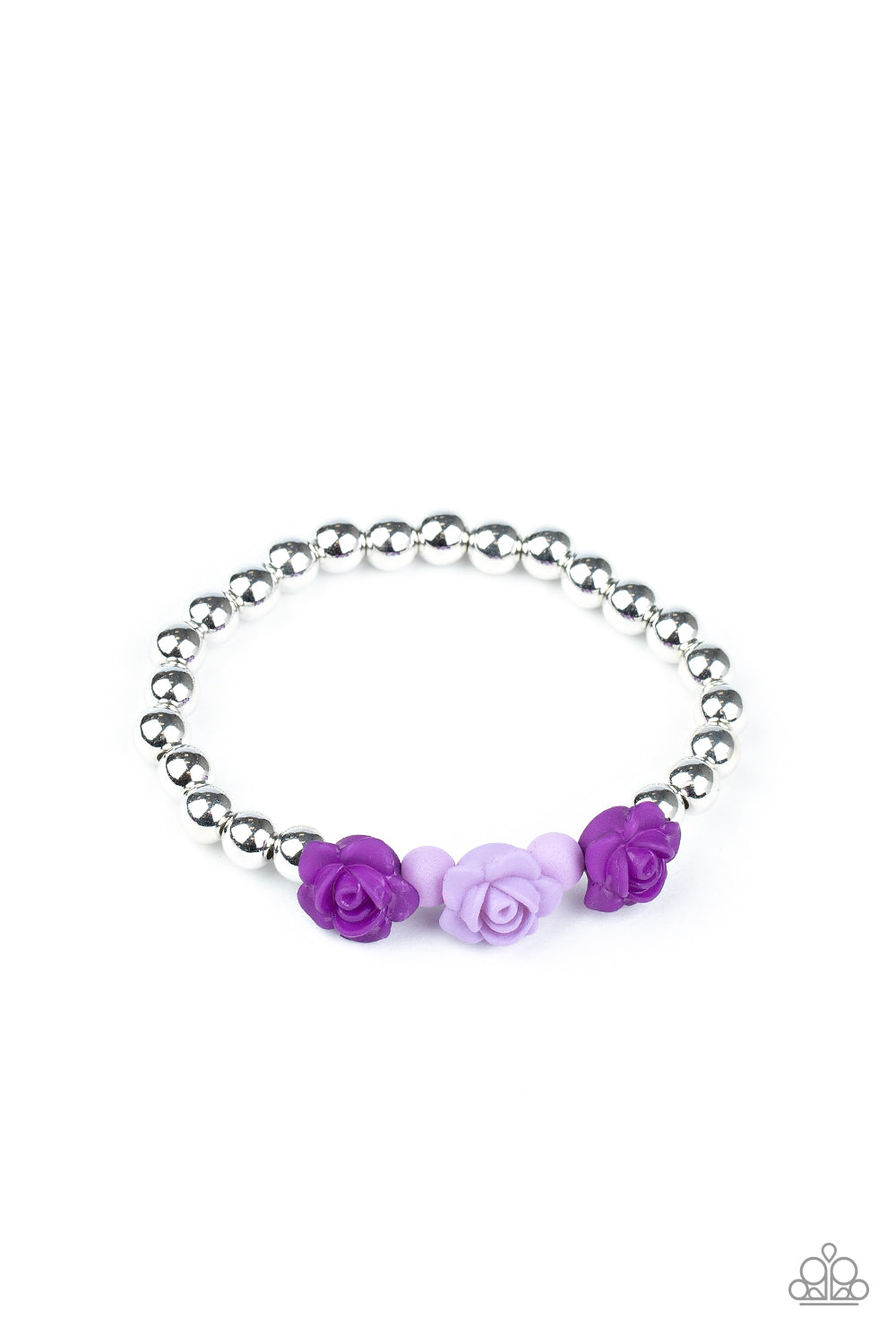 Paparazzi Starlet Shimmer Kids Flower / Rose Stretch Bracelet - P9SS-MTXX-217XX