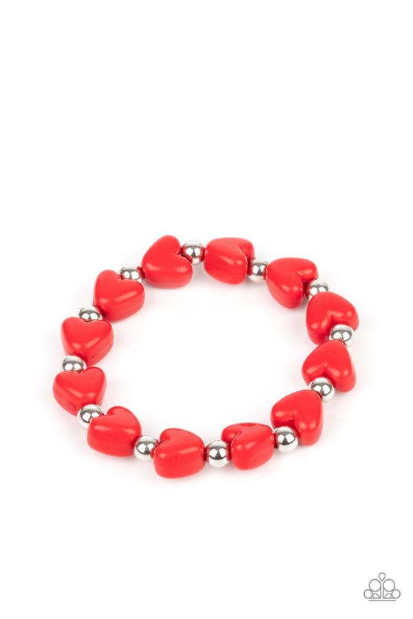 Paparazzi Starlet Shimmer Kids Heart Stretch Bracelet - P9SS-MTXX-268XX