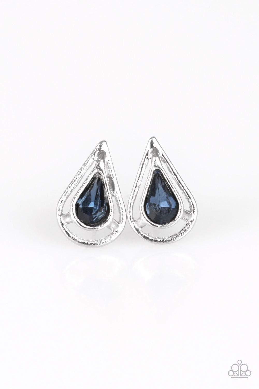 Paparazzi Starlet Shimmer Teardrop Rhinestone Post Back Earrings