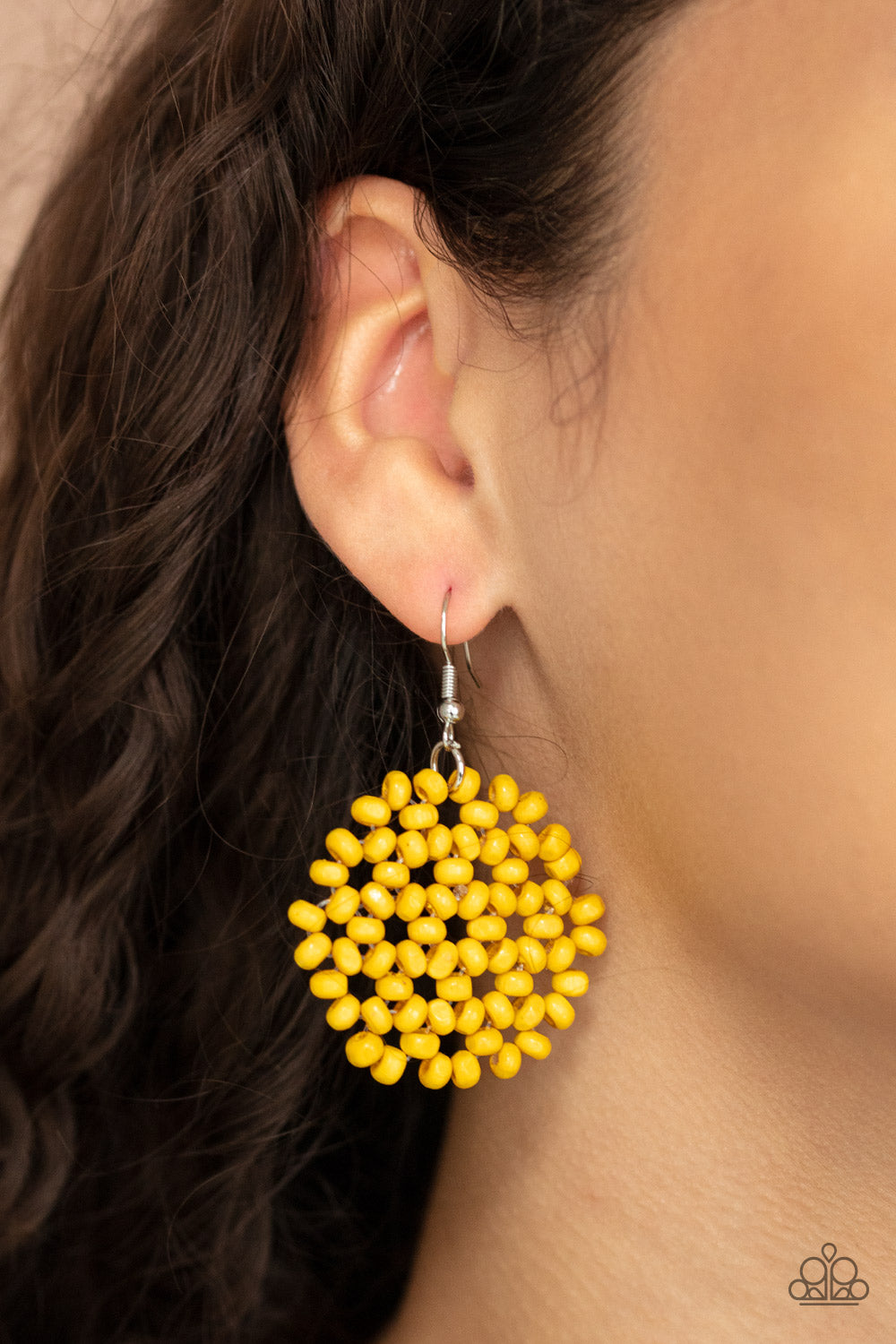 Paparazzi Summer Escapade Yellow Fishhook Earrings - P5SE-YWXX-128XX