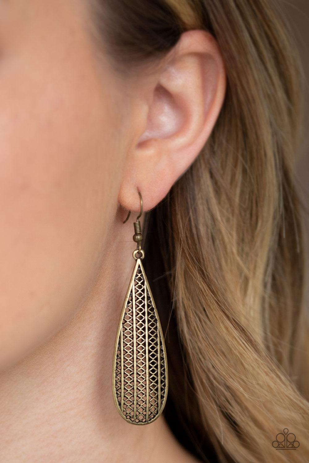 Paparazzi Terra Tears Brass Fishhook Earrings