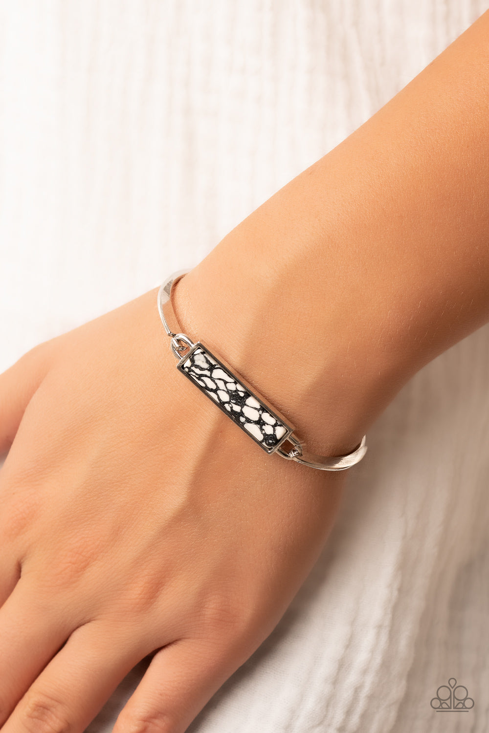 Paparazzi Terrazzo Tarot Black Bangle Bracelet - P9SE-BKXX-299XX