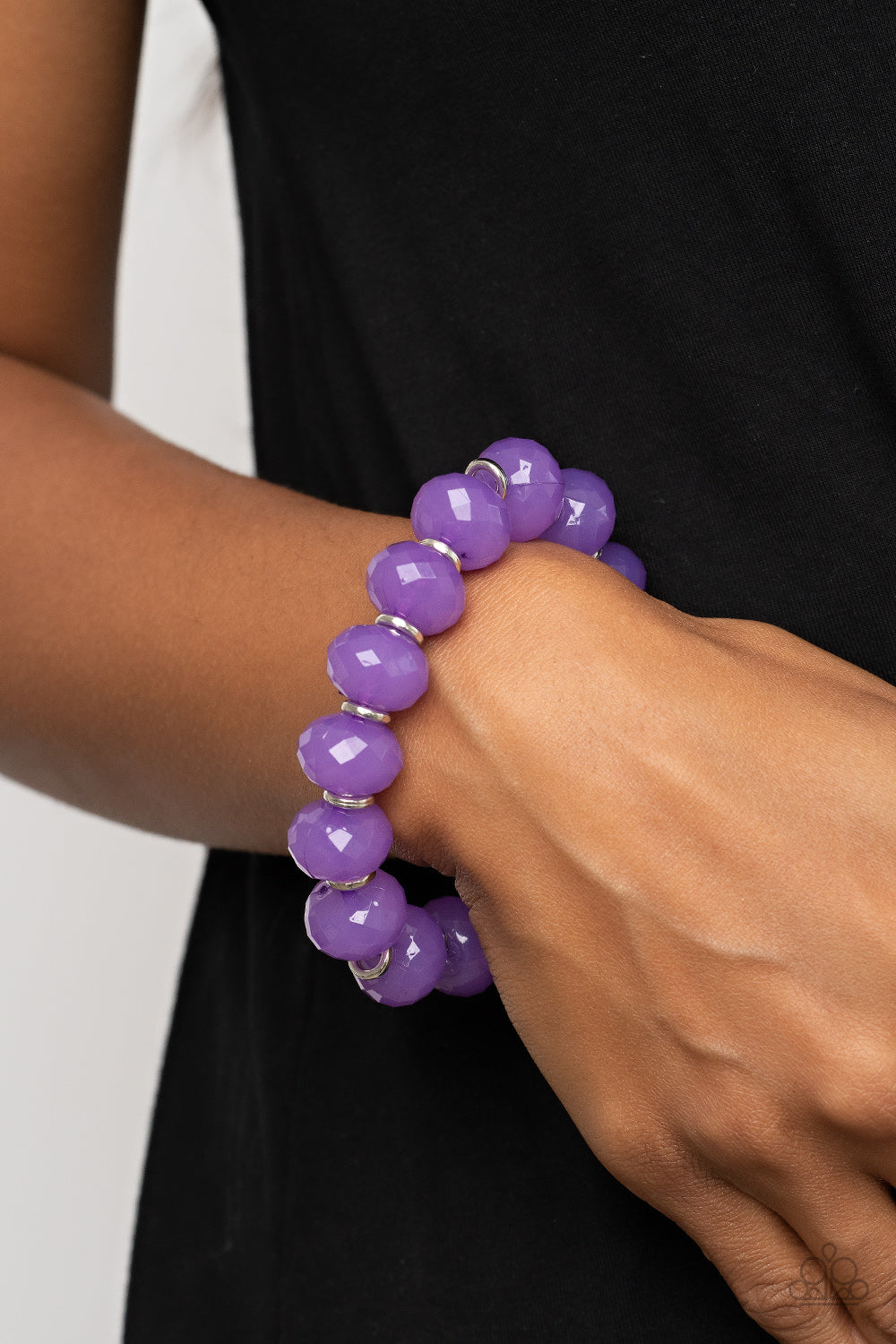 Paparazzi This is My Jam! Purple Stretch Bracelet - P9ST-PRXX-032XX
