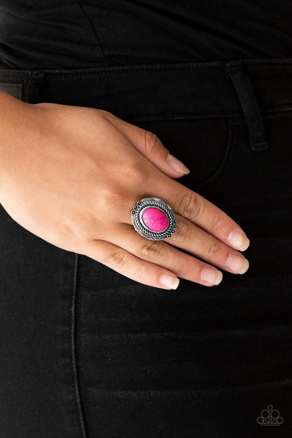 Paparazzi Tumblin' Tumbleweeds Pink Stone Ring