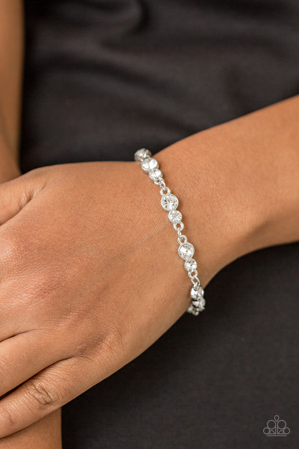 Paparazzi Twinkle Twinkle Little STARLET White Clasp Bracelet