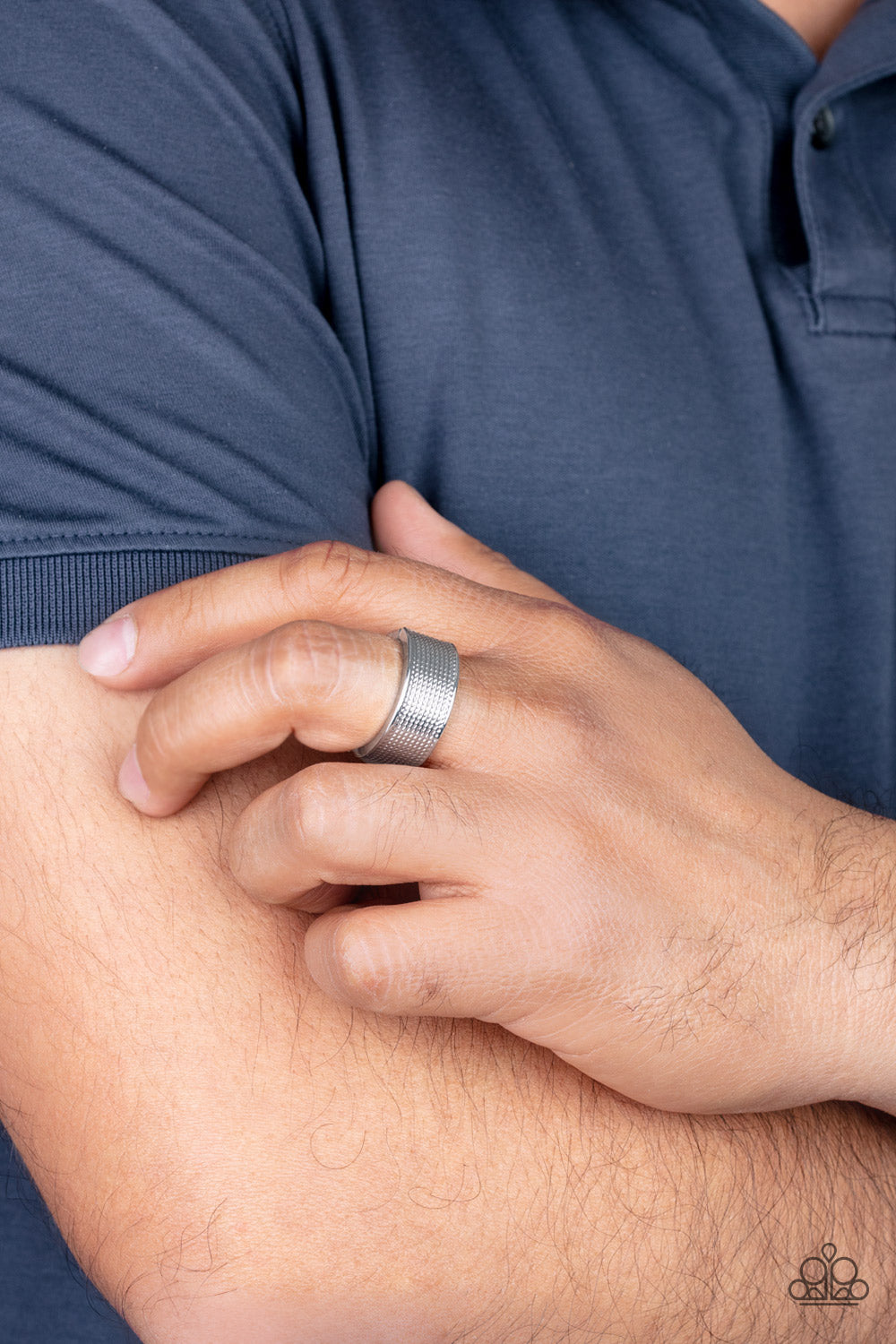 Paparazzi Uppercut Silver Men's Ring - P4MN-URSV-035XX