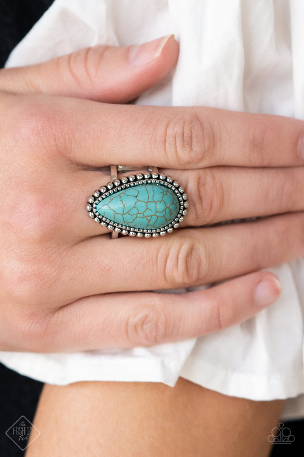 Paparazzi Urban Elements Blue Ring- Fashion Fix Simply Santa Fe April 2022