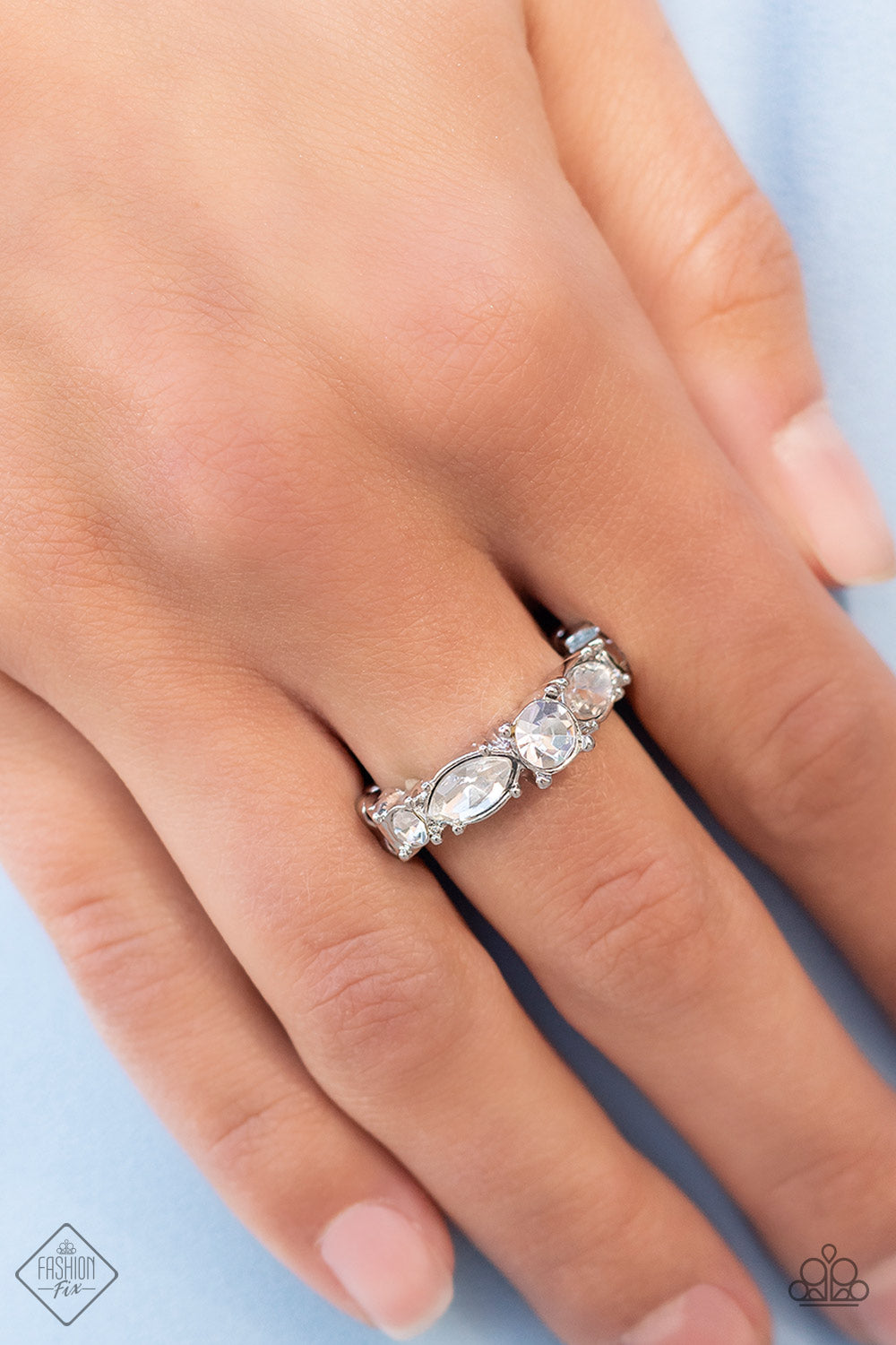 Paparazzi Wedded Bliss White Ring - Fashion Fix Fiercely 5th Avenue May 2022
