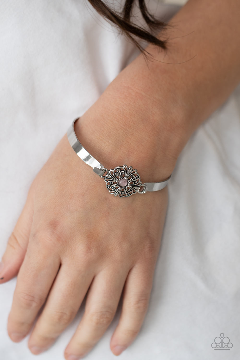 Paparazzi Whimsically Welcoming Pink Bangle Bracelet - P9RE-PKXX-238XX