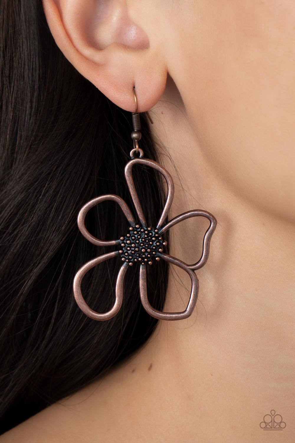 Paparazzi Wildflower Walkway Copper Fishhook Earrings - P5WH-CPXX-172XX