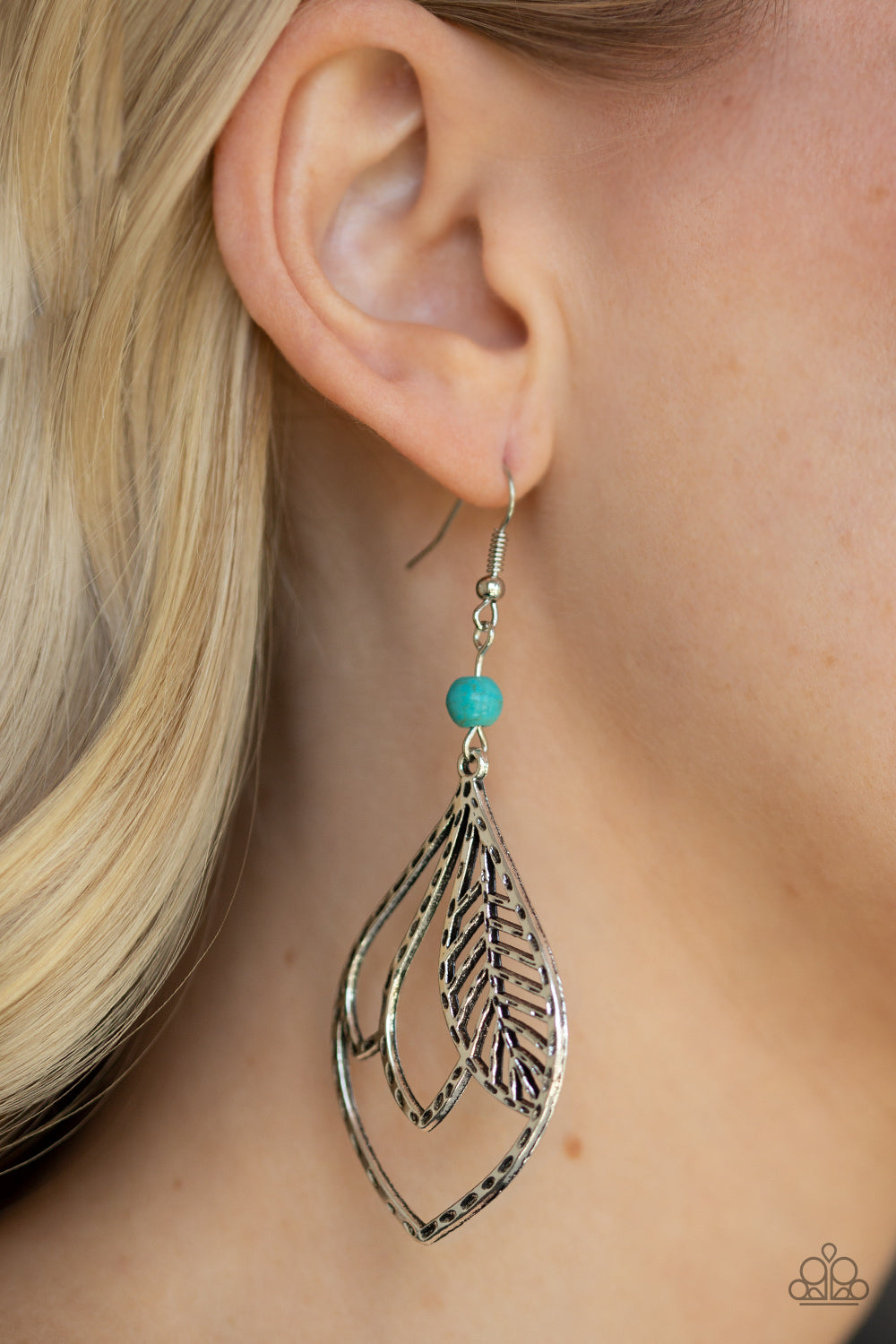 Paparazzi Absolutely Airborne Blue Fishhook Earrings