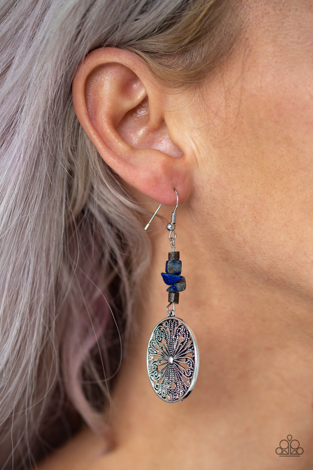 Paparazzi Adobe Dweller Blue Fishhook Earrings