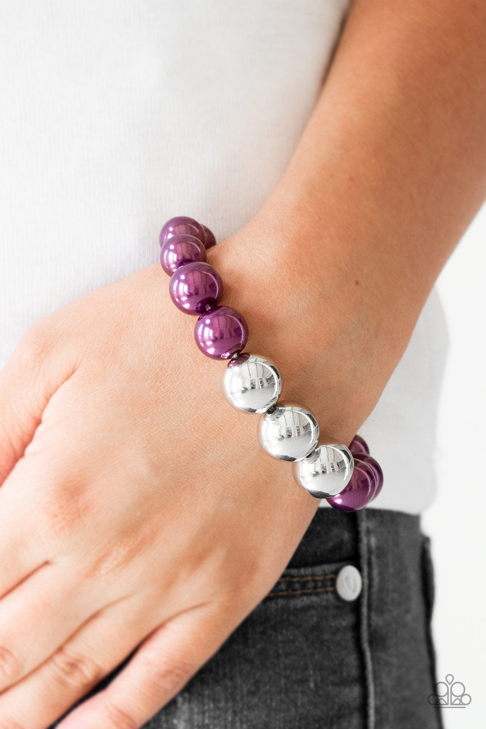 Paparazzi All Dressed UPTOWN Purple Stretch Bracelet