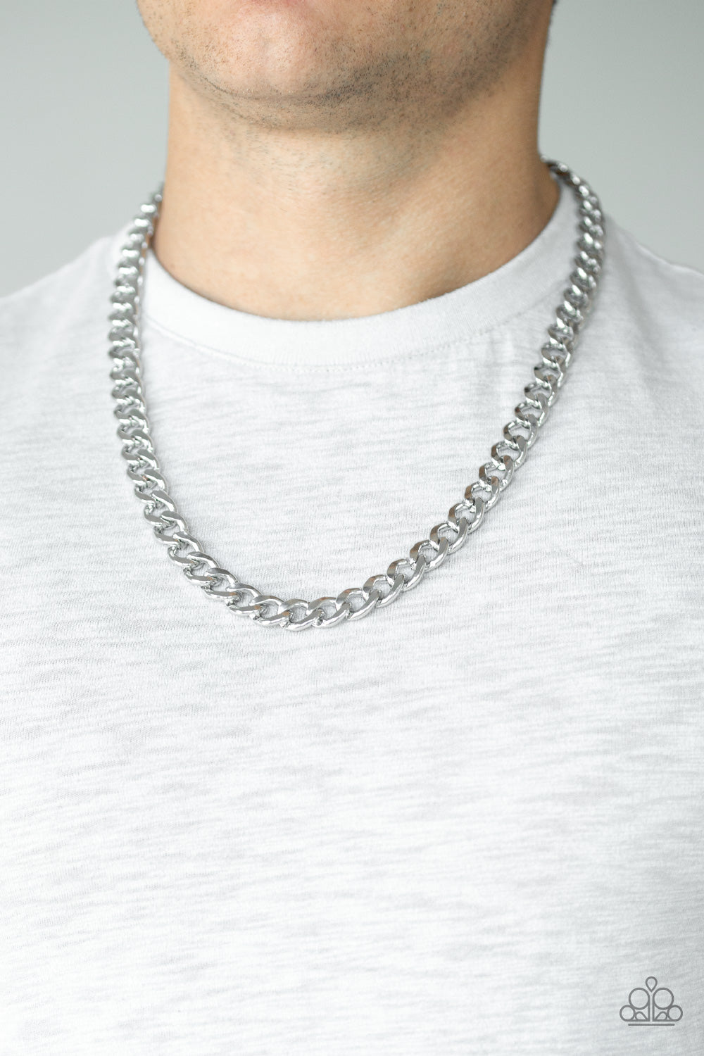 Paparazzi Alpha Silver Men's Long Necklace - P2MN-URSV-007XX