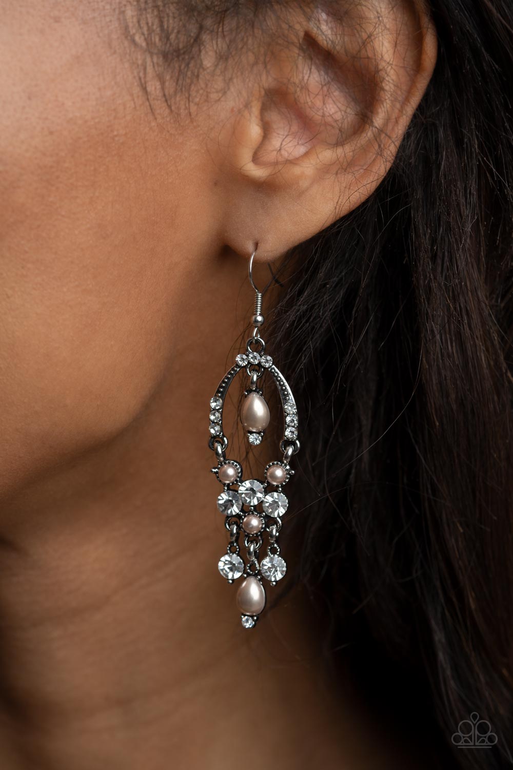 Paparazzi Back In The Spotlight Brown Fishhook Earrings