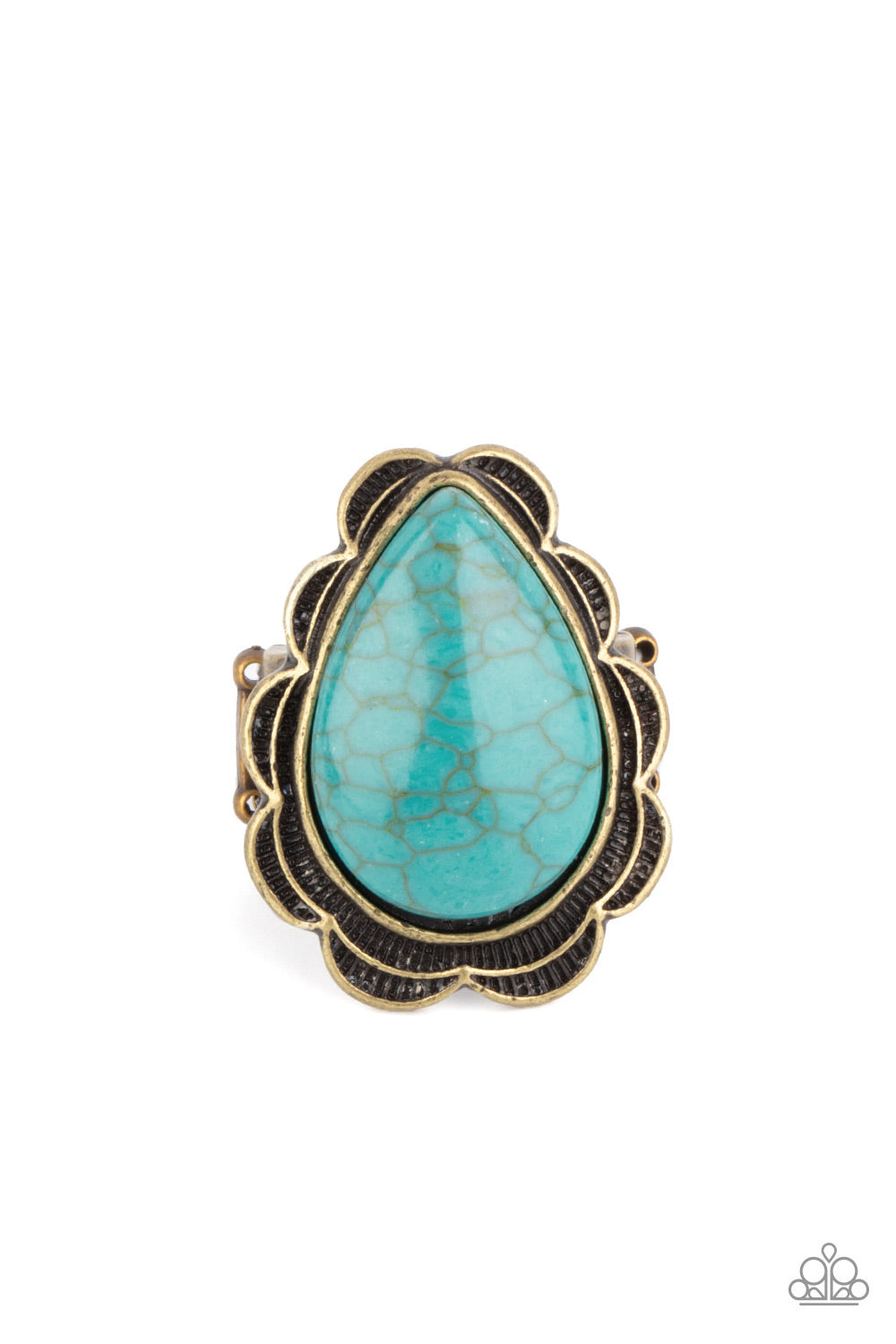 Paparazzi Badlands Romance Brass Ring - P4SE-BRXX-058XX
