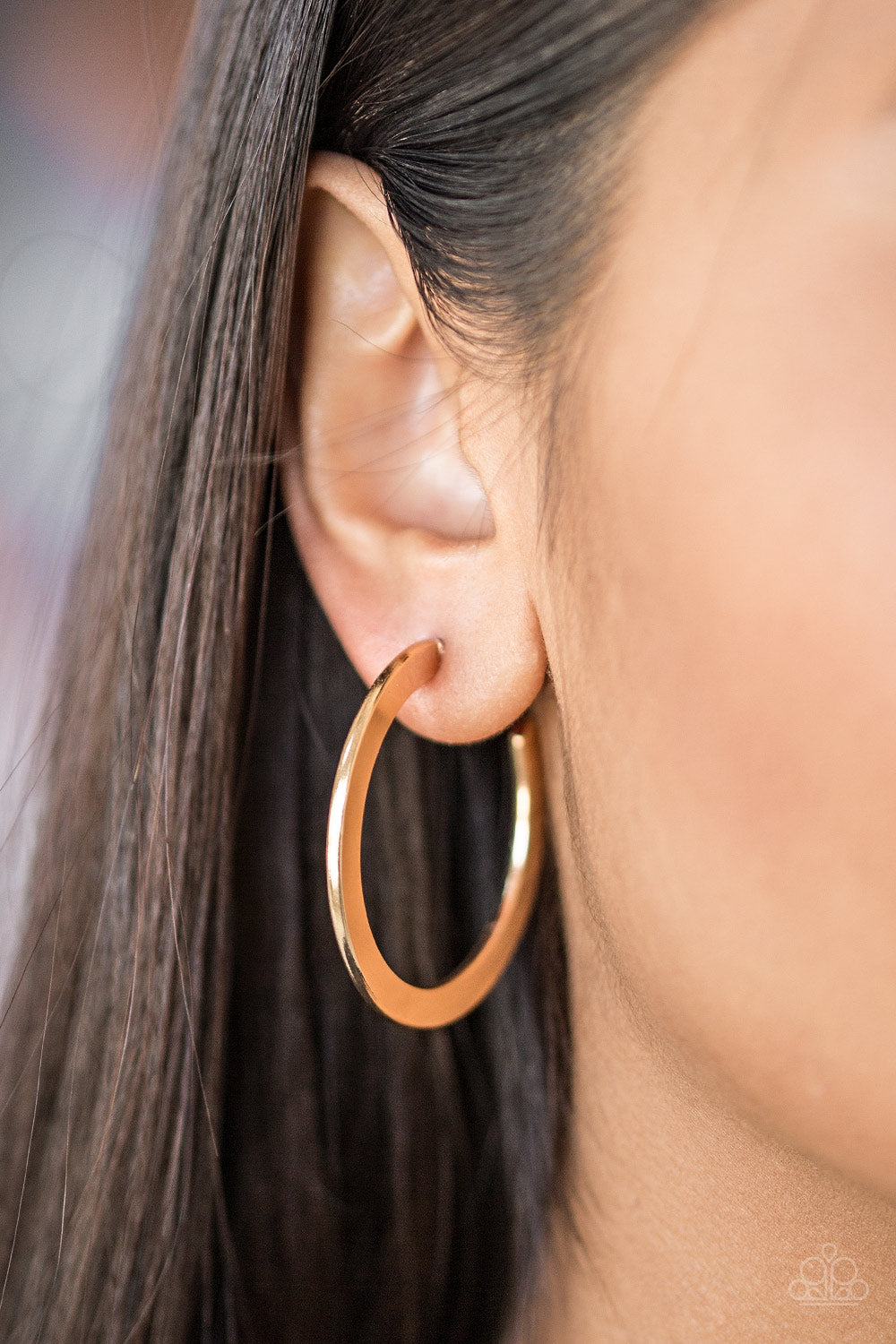 Paparazzi Be All Bright Gold Post Hoop Earrings