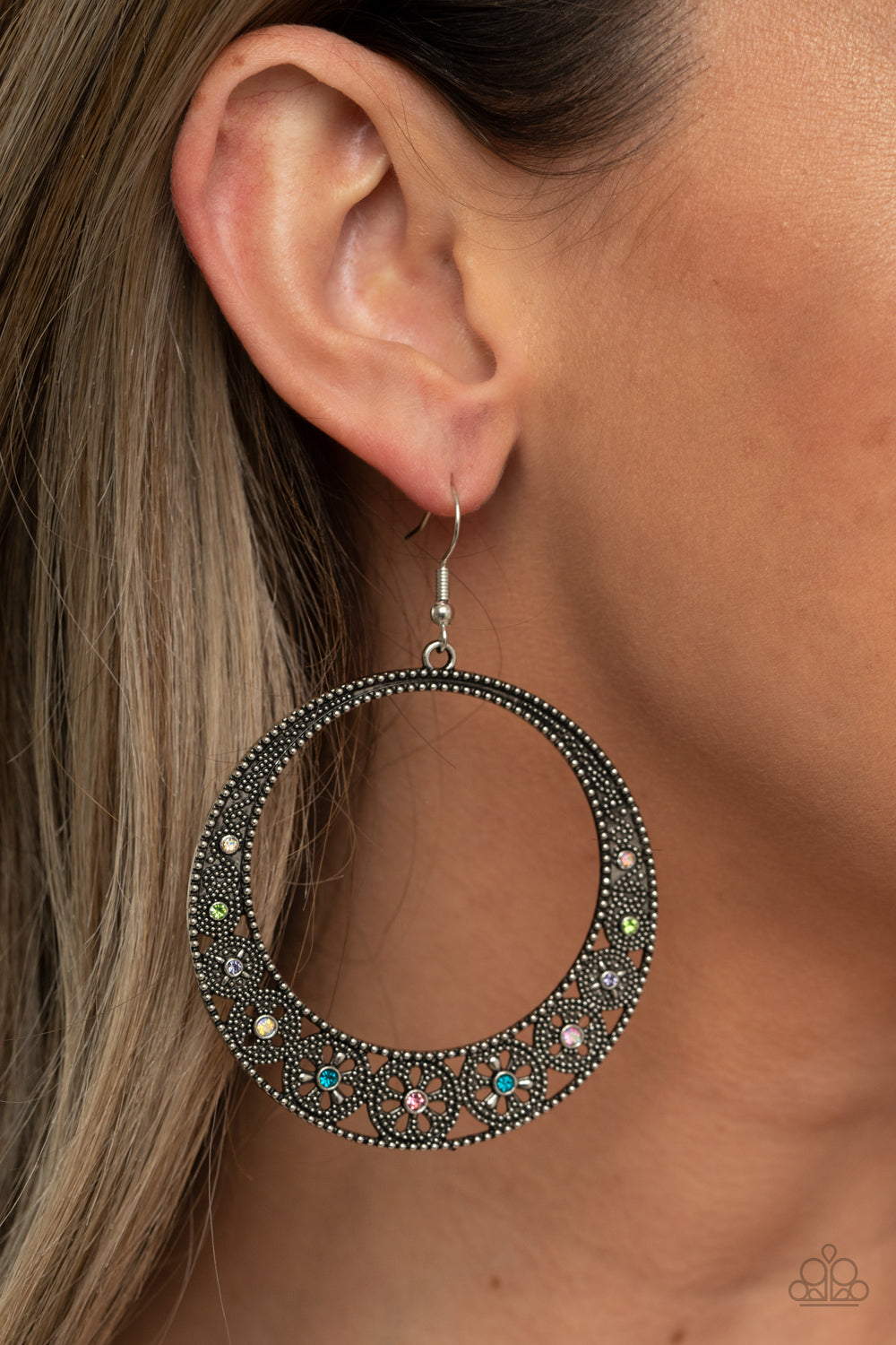 Paparazzi Bodaciously Blooming Multi Fishhook Earrings