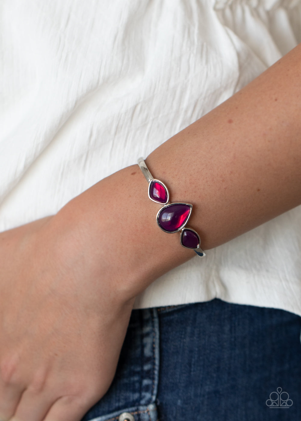 Paparazzi Boho Beach Babe Purple Cuff Bracelet