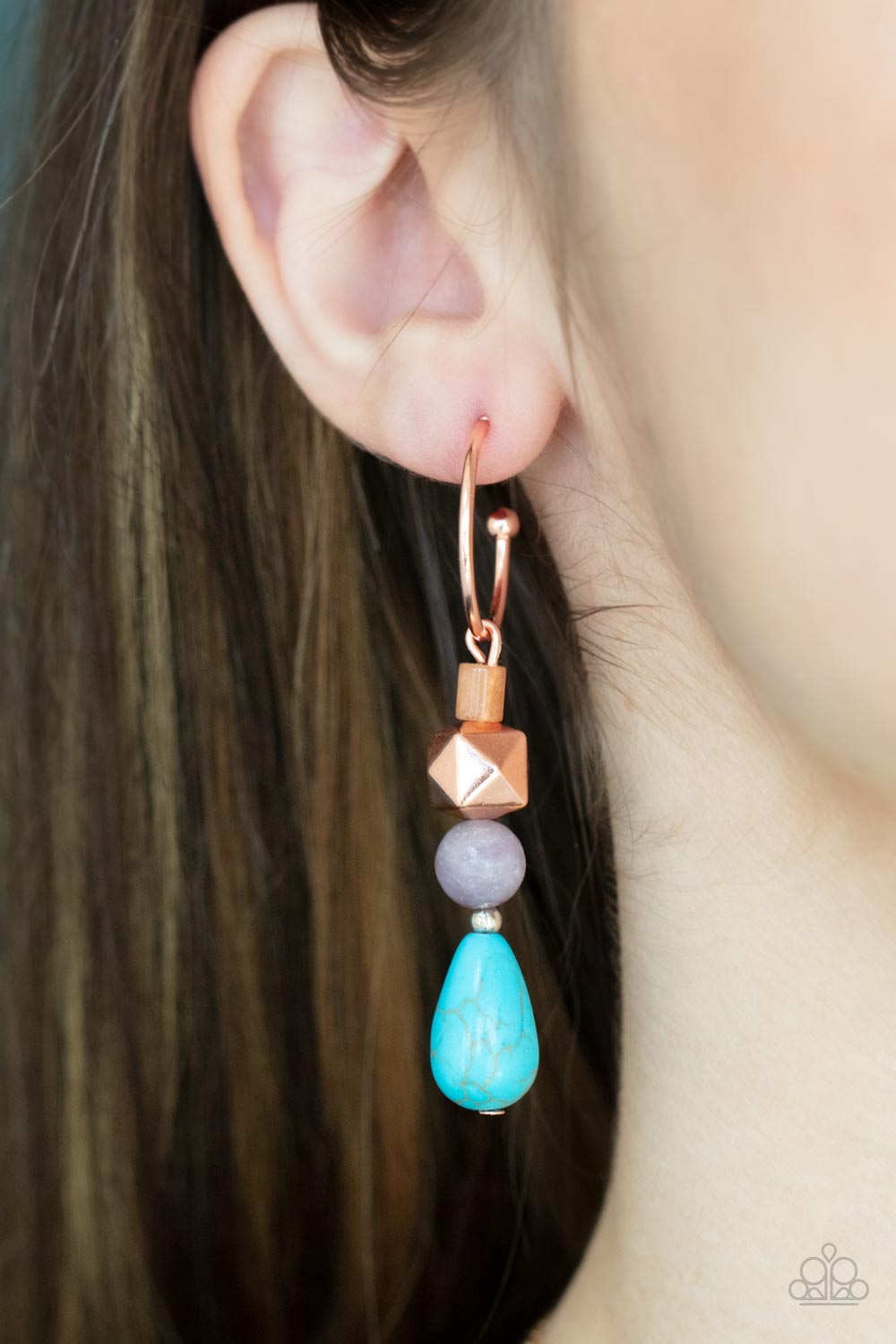 Paparazzi Boulevard Stroll Copper Post Earrings