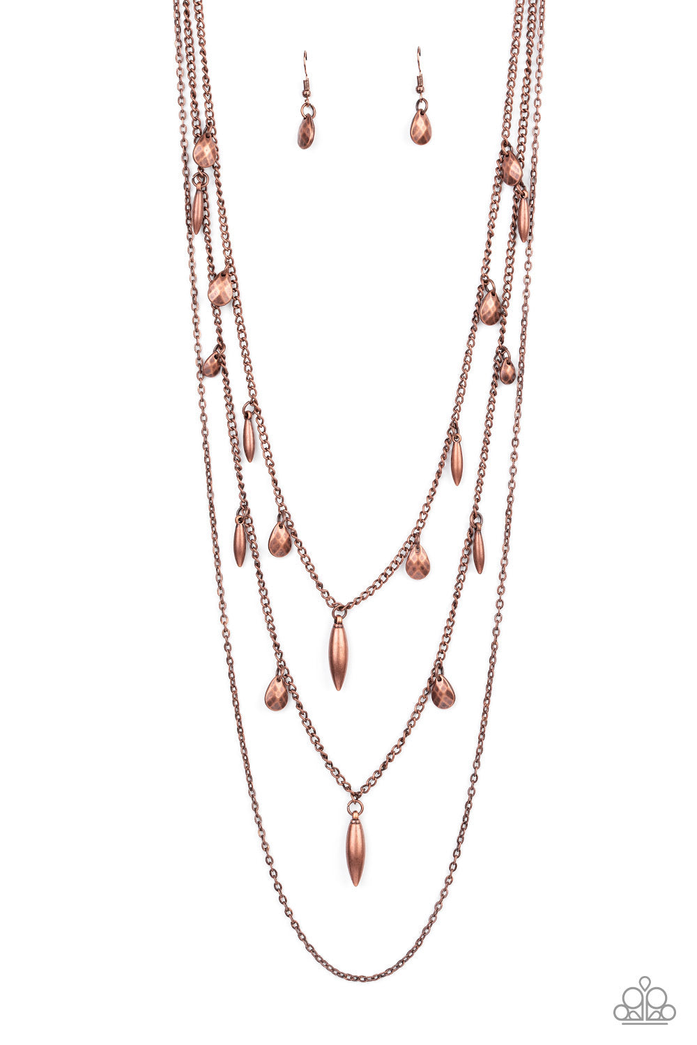 Long copper 2024 necklace paparazzi