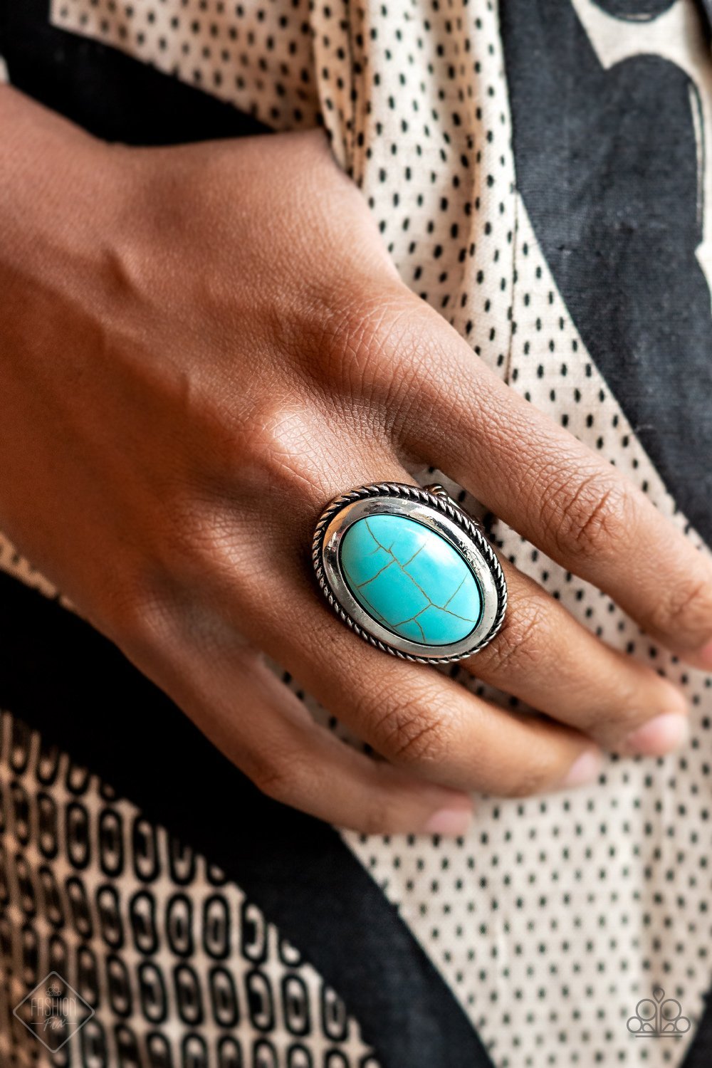 Paparazzi Canyon Sanctuary Blue Ring - Fashion Fix Simply Santa Fe June 2021