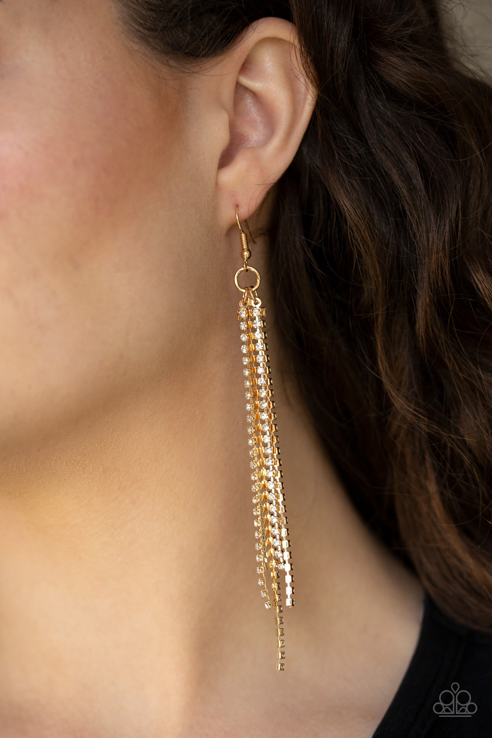 Paparazzi Center Stage Status Gold Fishhook Earrings