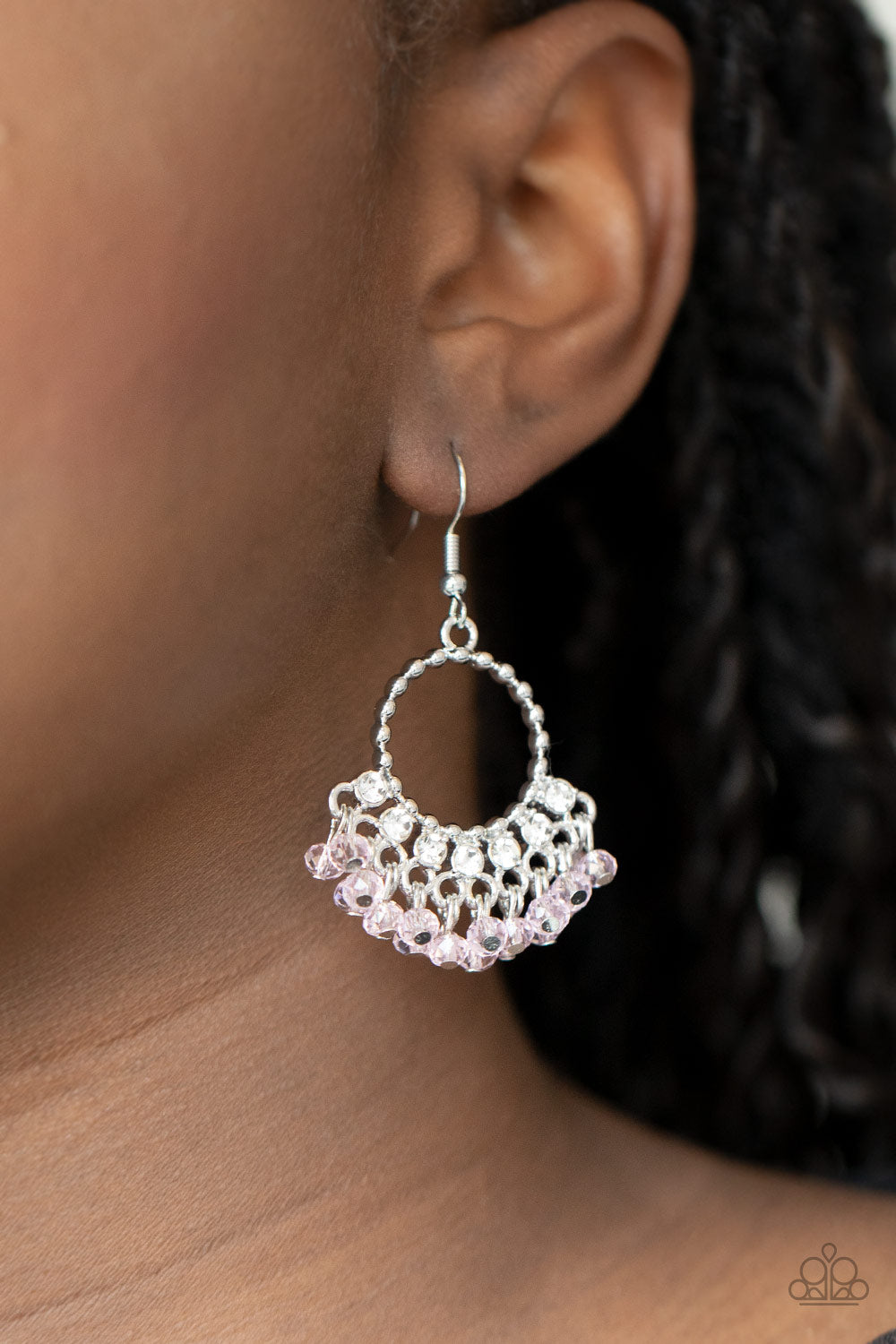 Paparazzi Charmingly Cabaret Pink Fishhook Earrings